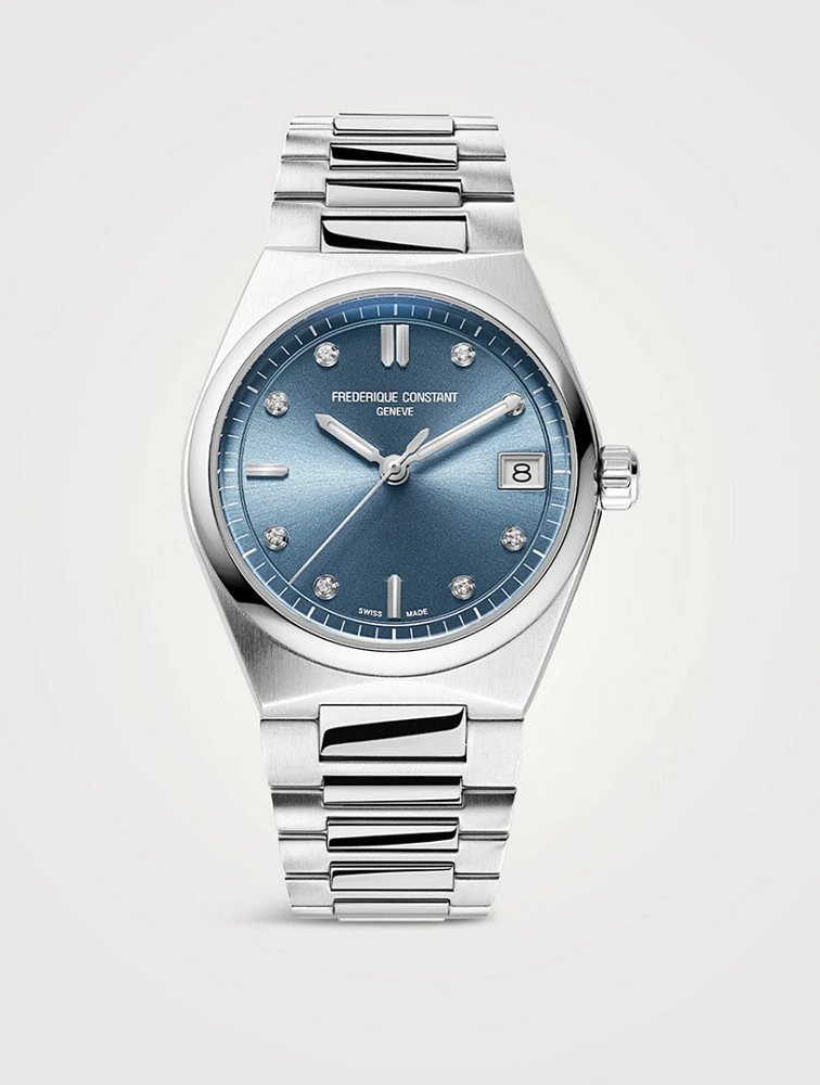Highlife Quartz Stainless Steel Bracelet Watch With Diamonds