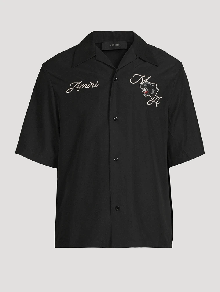 Amiri Panther Bowling Shirt