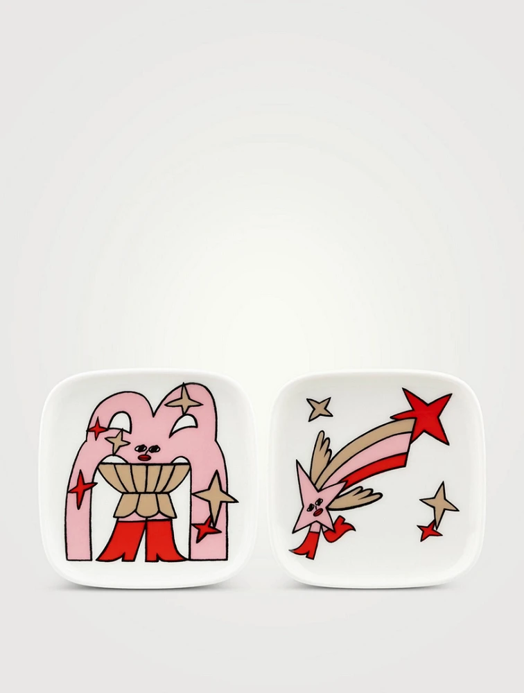 Two-Piece Oiva/Aureate Glow Plate Set