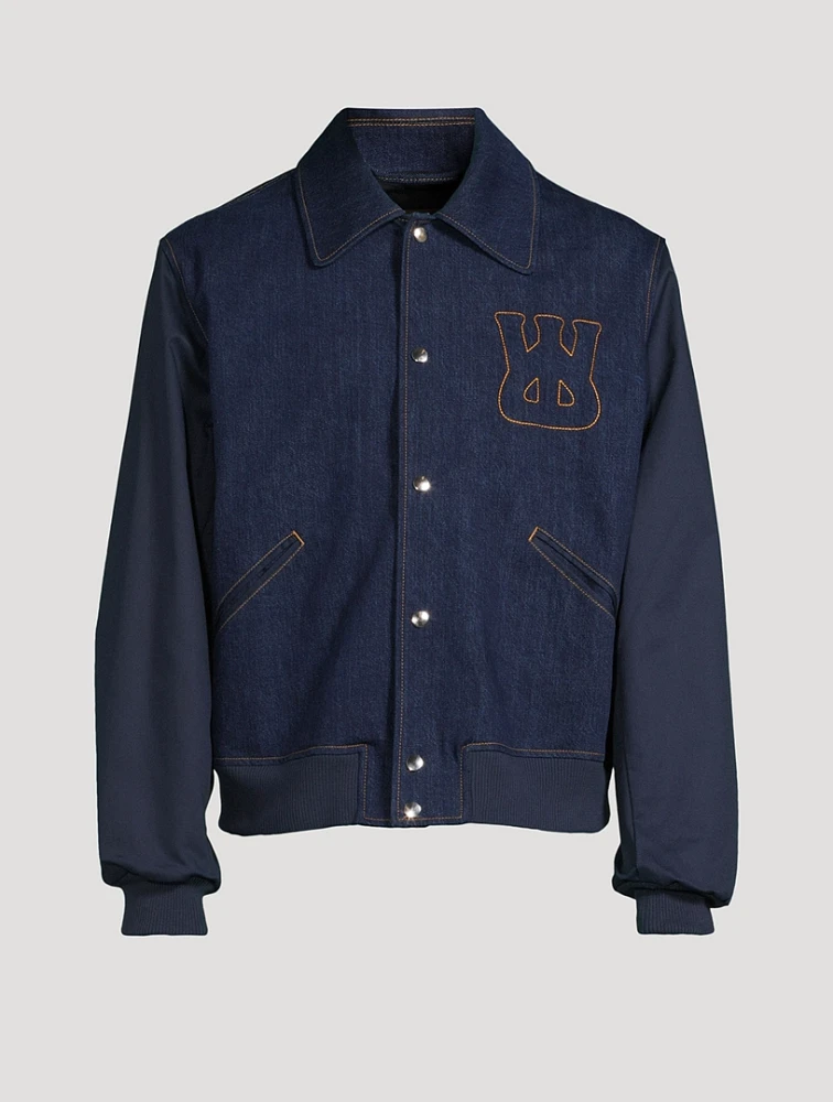 Echo Denim Varsity Jacket
