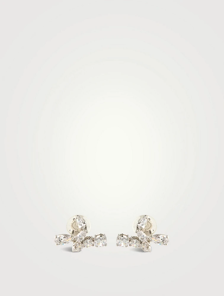 Matrix Crystal Clip Earrings