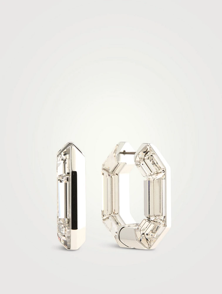 Lucent Crystal Hoop Earrings