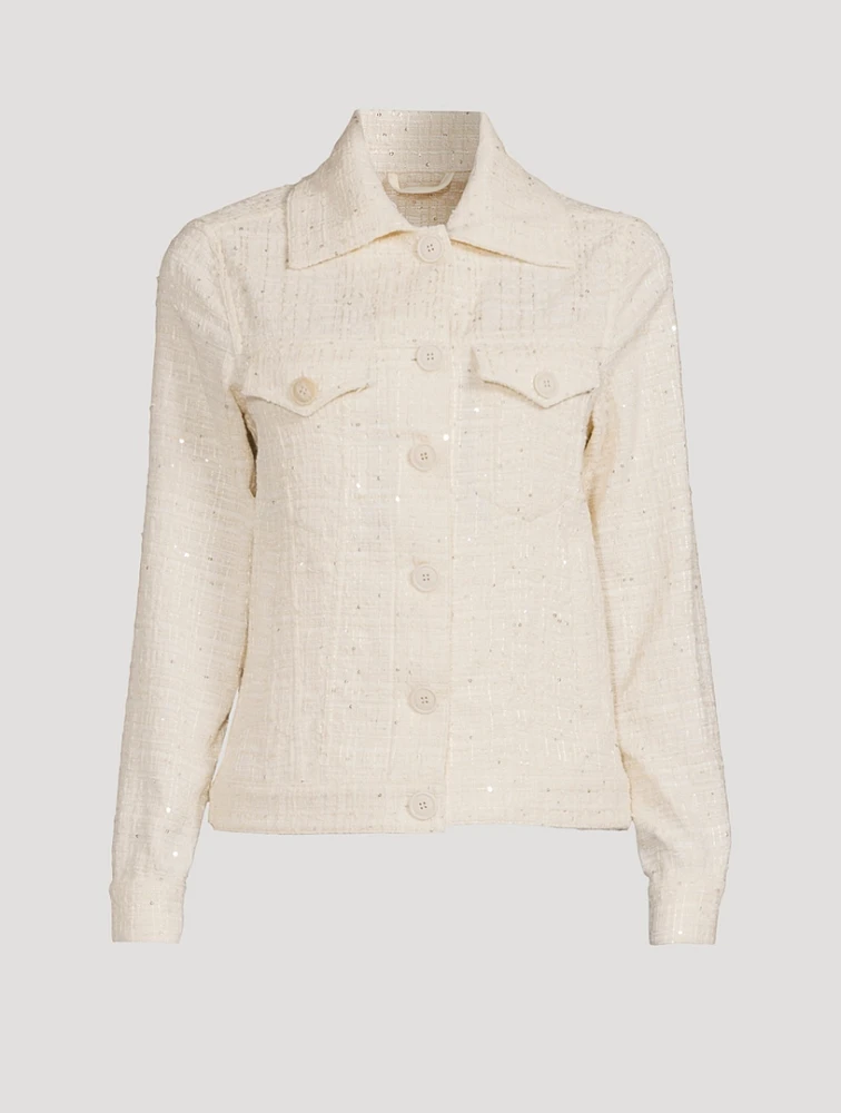 Sequin Tweed Jacket