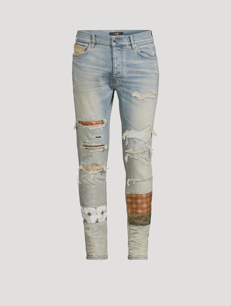 MA Quad Art Patch Skinny Jeans
