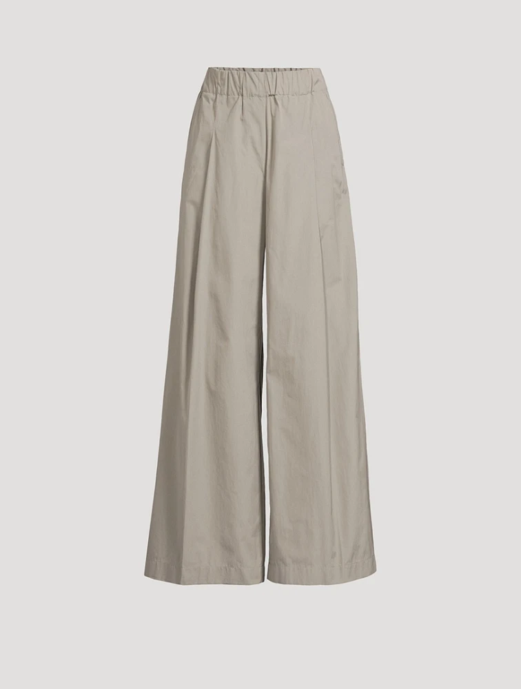 Pila Wide-Leg Cotton Trousers