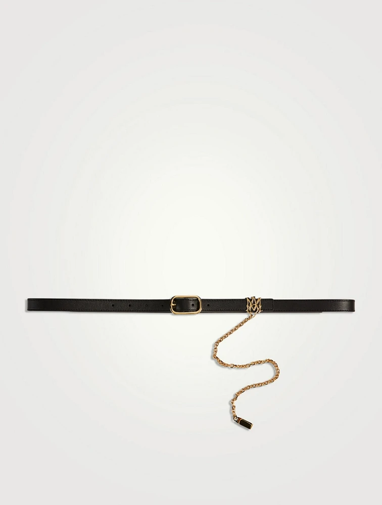 MA Chain Leather Belt