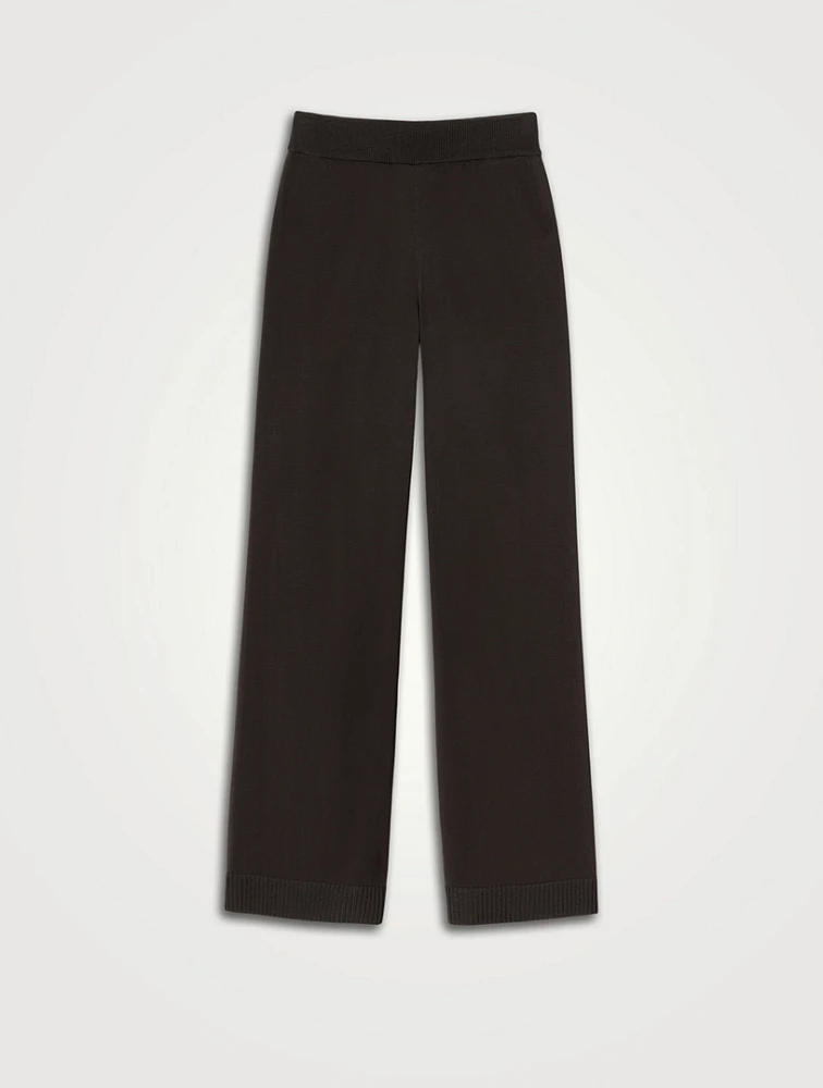 Mercerized Cotton Ribbed Pants