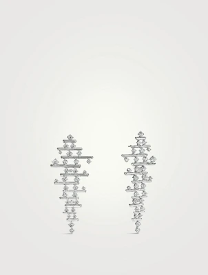 Barre 18K White Gold Multi-Row Drop Earrings With Diamonds
