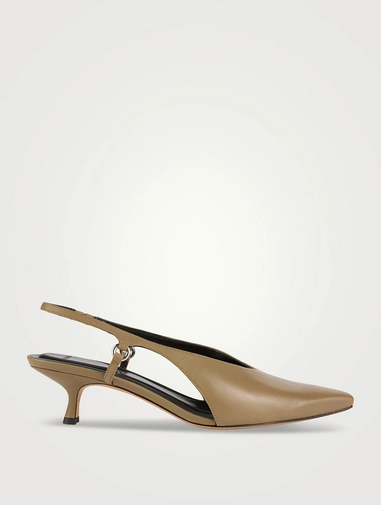 Sabrina Leather Slingback Pumps