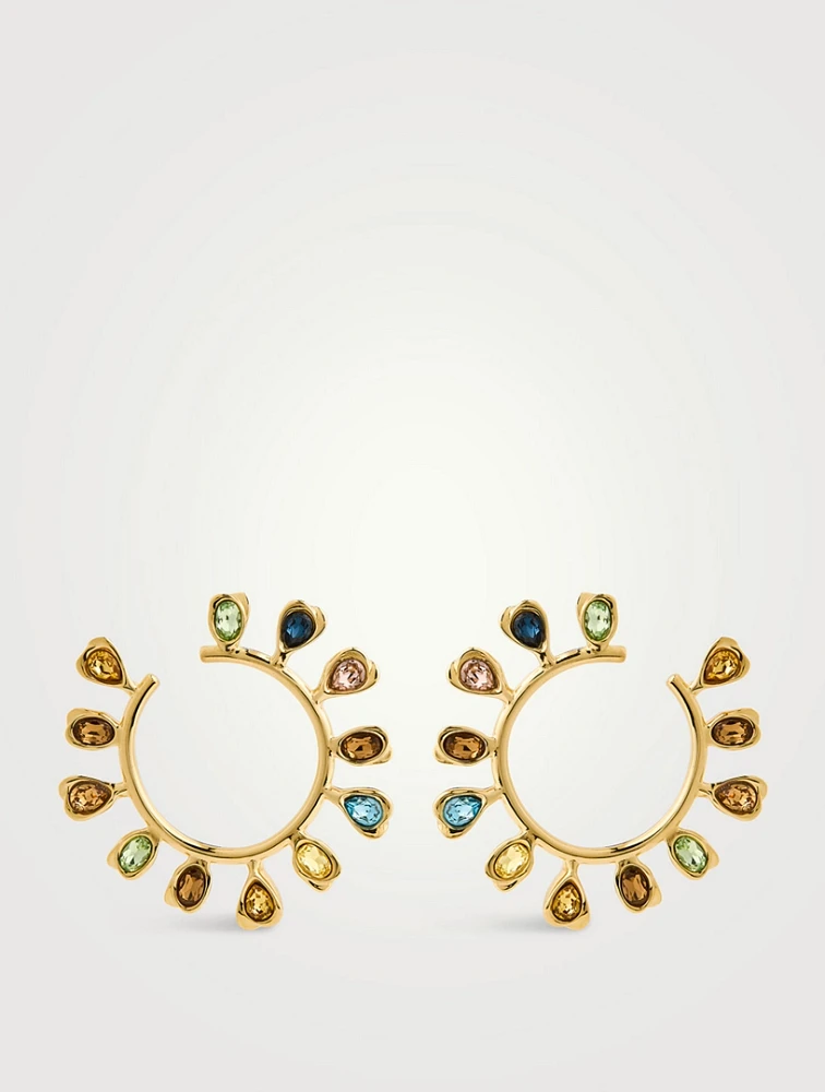 Multicolour Crystal Hoop Earrings
