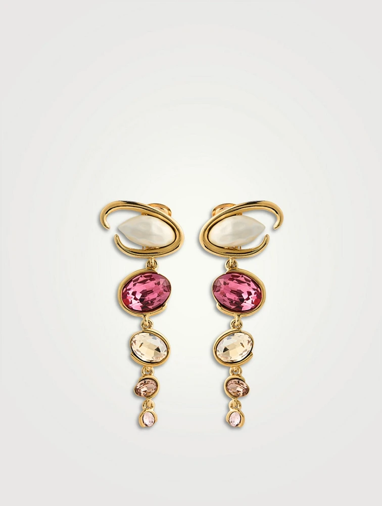 Baroque Faux Pearl O Drop Clip-On Earrings