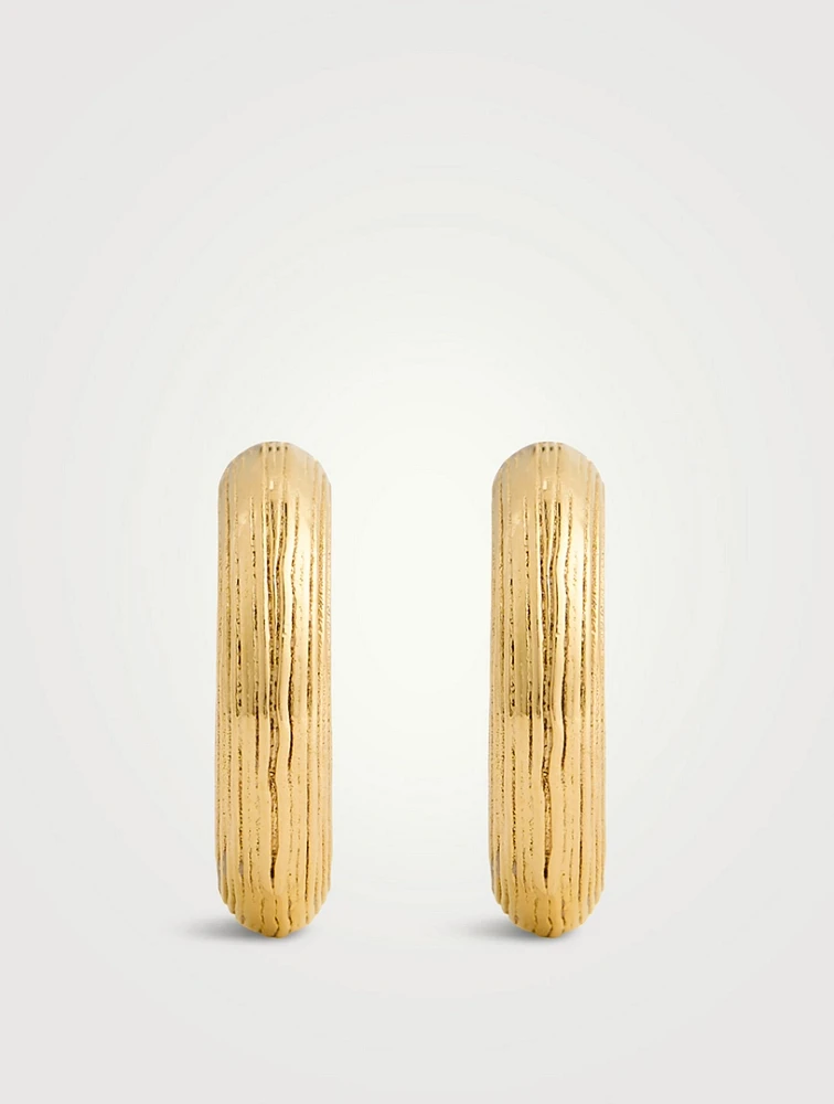 Riga Textured Hoop Earrings