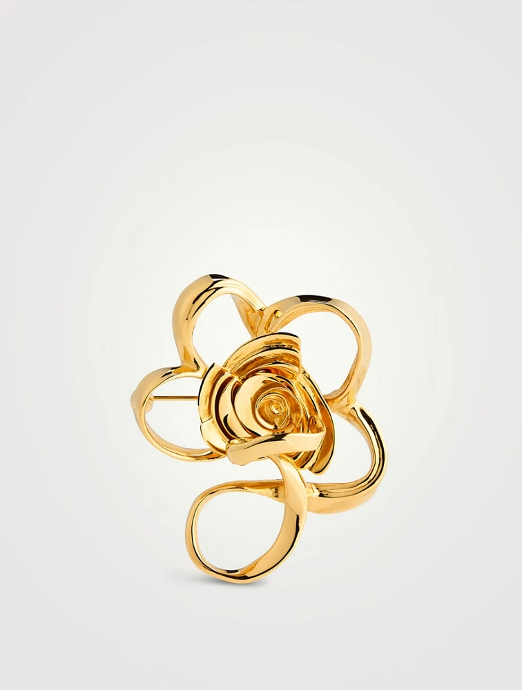 Geometric Rose Brooch