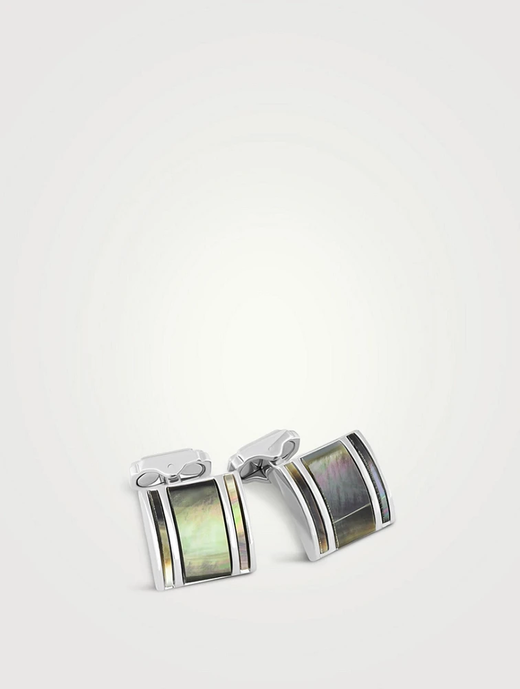 D-Shape Semi-Precious Cufflinks