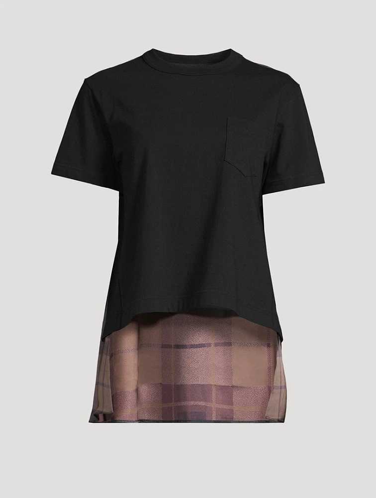 Jersey T-Shirt With Satin Back