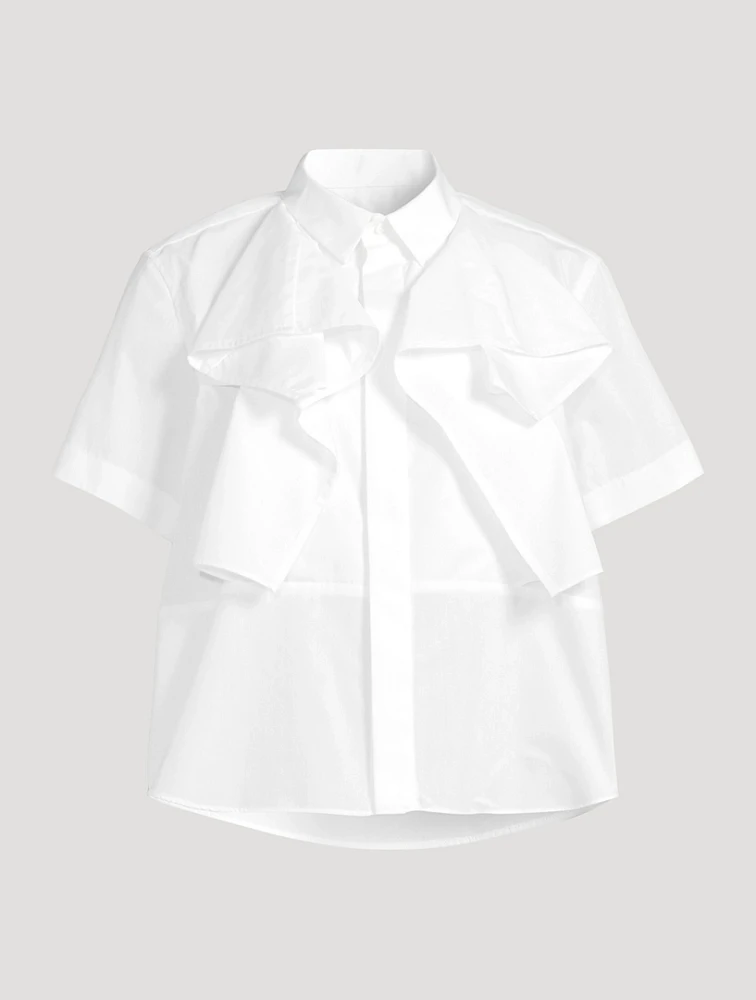 Ruffled Poplin Shirt