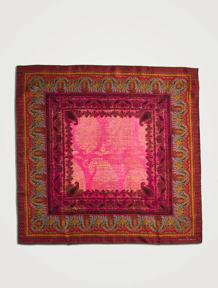 Silk Scarf In Paisley Print
