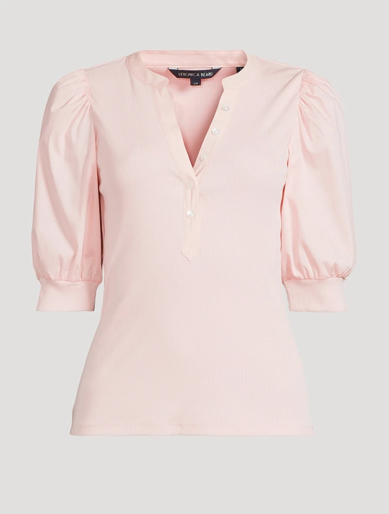 Coralee Puff-Sleeve T-Shirt
