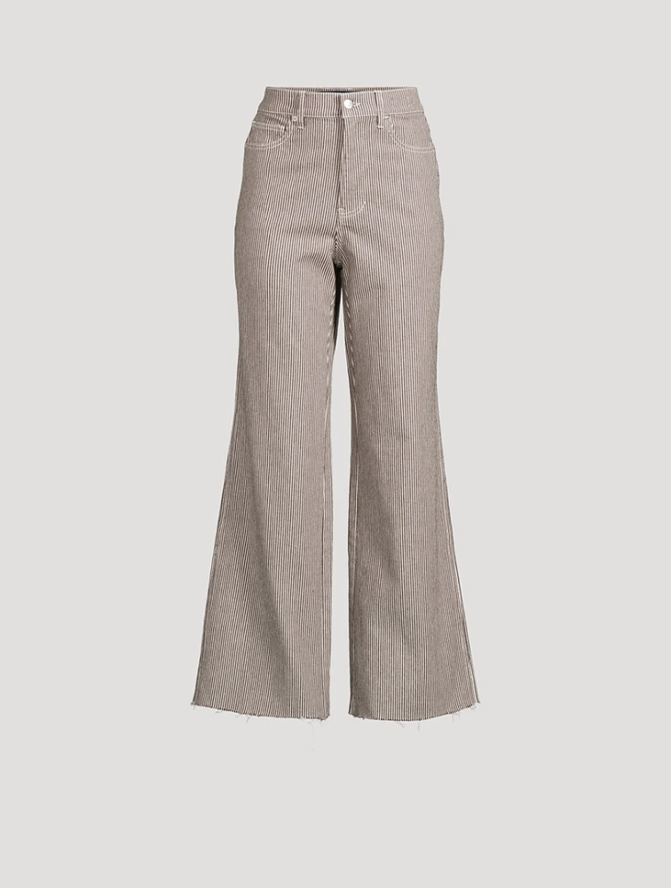 Taylor Wide-Leg Jeans Stripe Print
