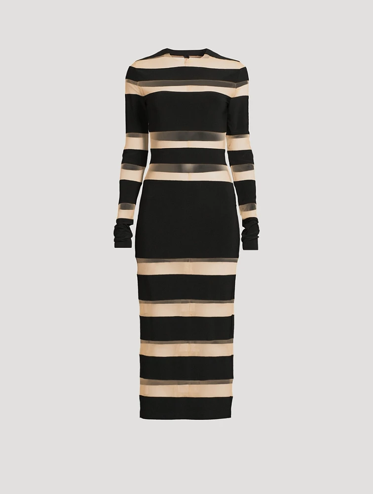 Spliced Midi Dress