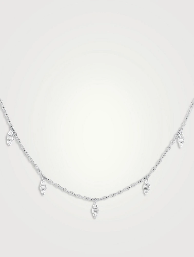 Mia 14K White Gold Diamond Necklace