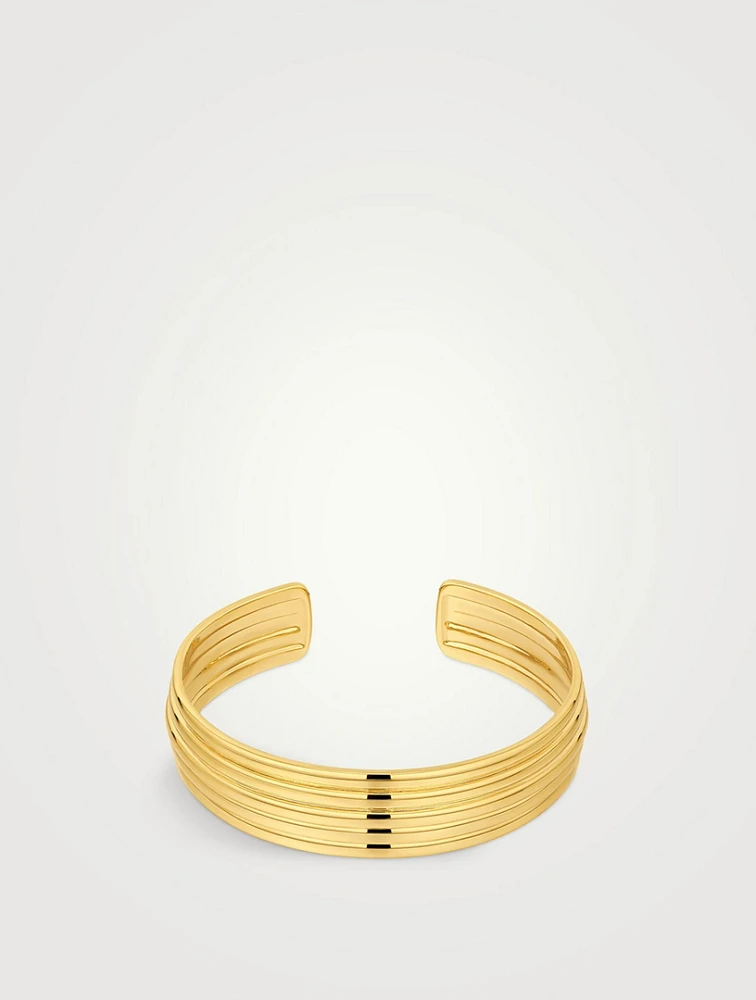 Ridged Positano Cuff Bracelet