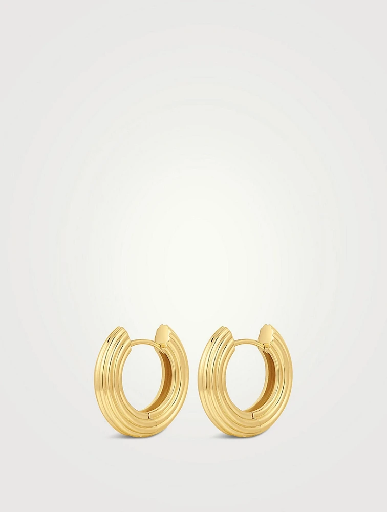 Mini Ridged Amalfi Hoop Earrings