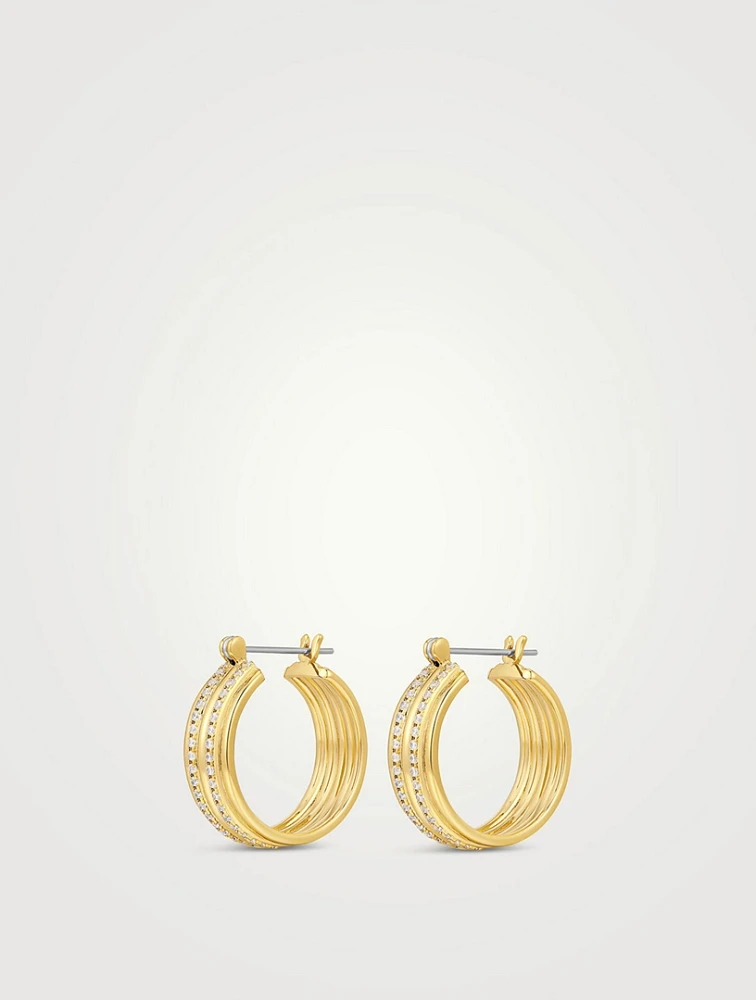 Ridged Positano Hoop Earrings