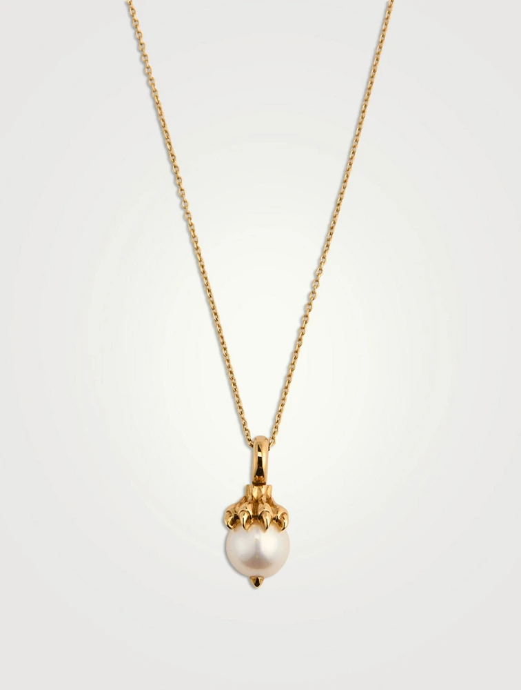 Leo Astro 18K Gold Ball Chain Necklace With Pearl