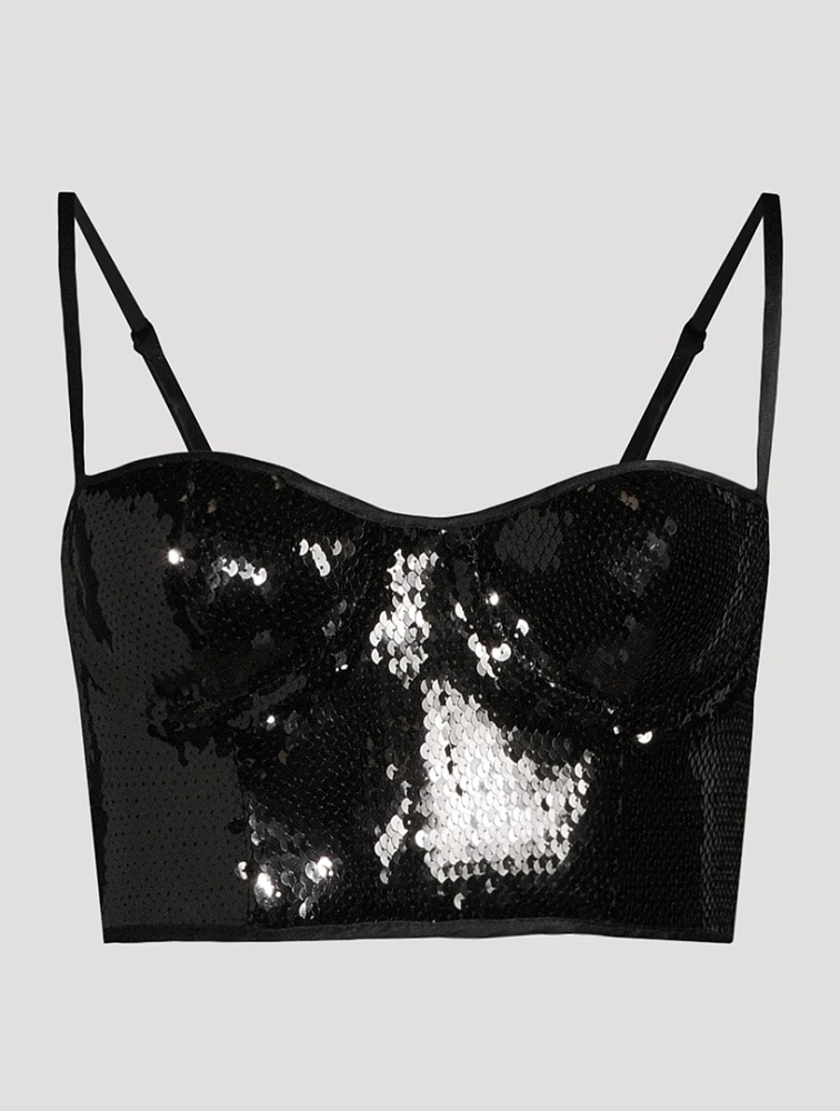 Sequins Longline Bra Top