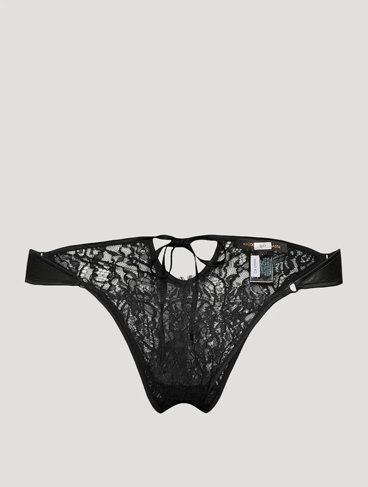 Leather And Lace Cheeky Panties