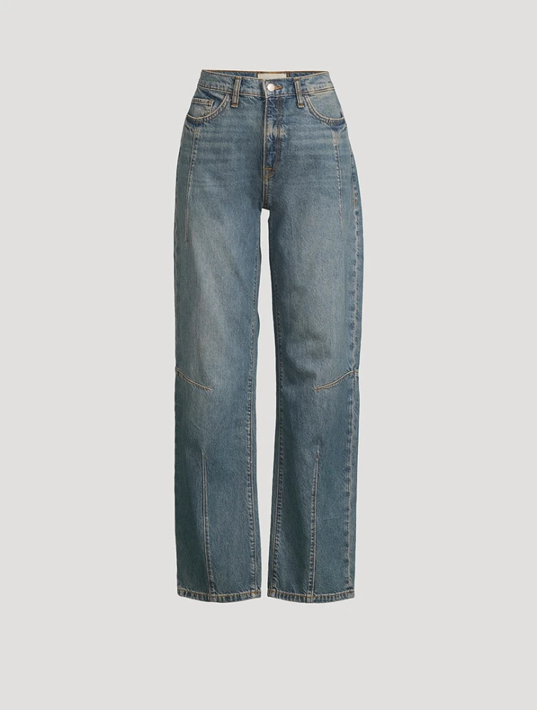Goldie Mid-Rise Darted Straight Jeans