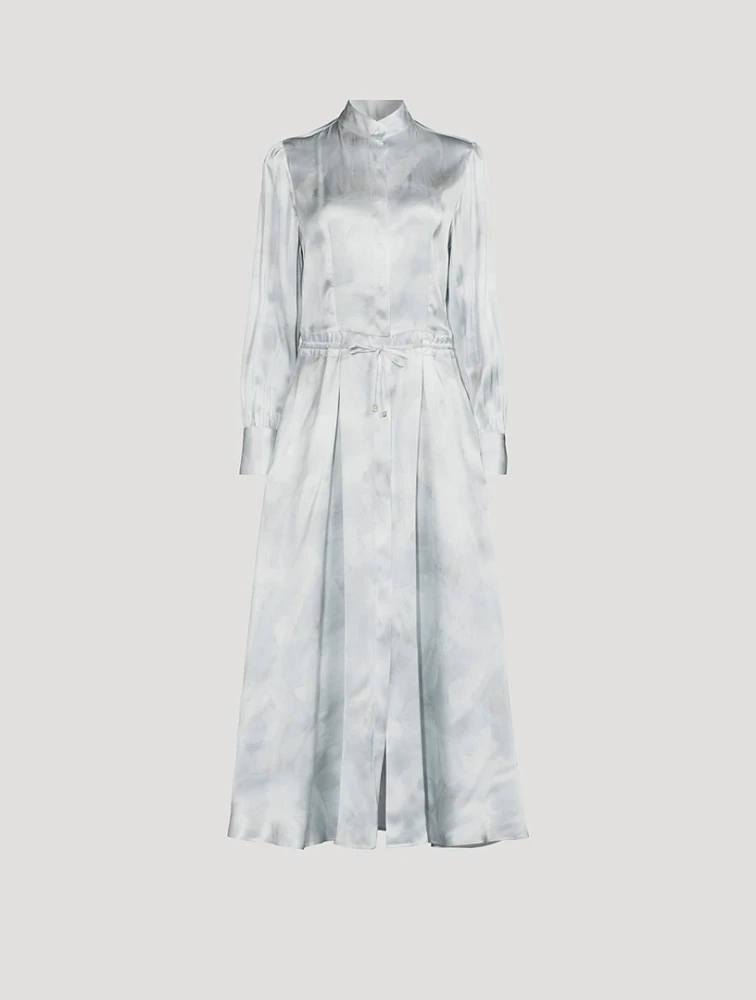 Silk Printed Shirt Dress