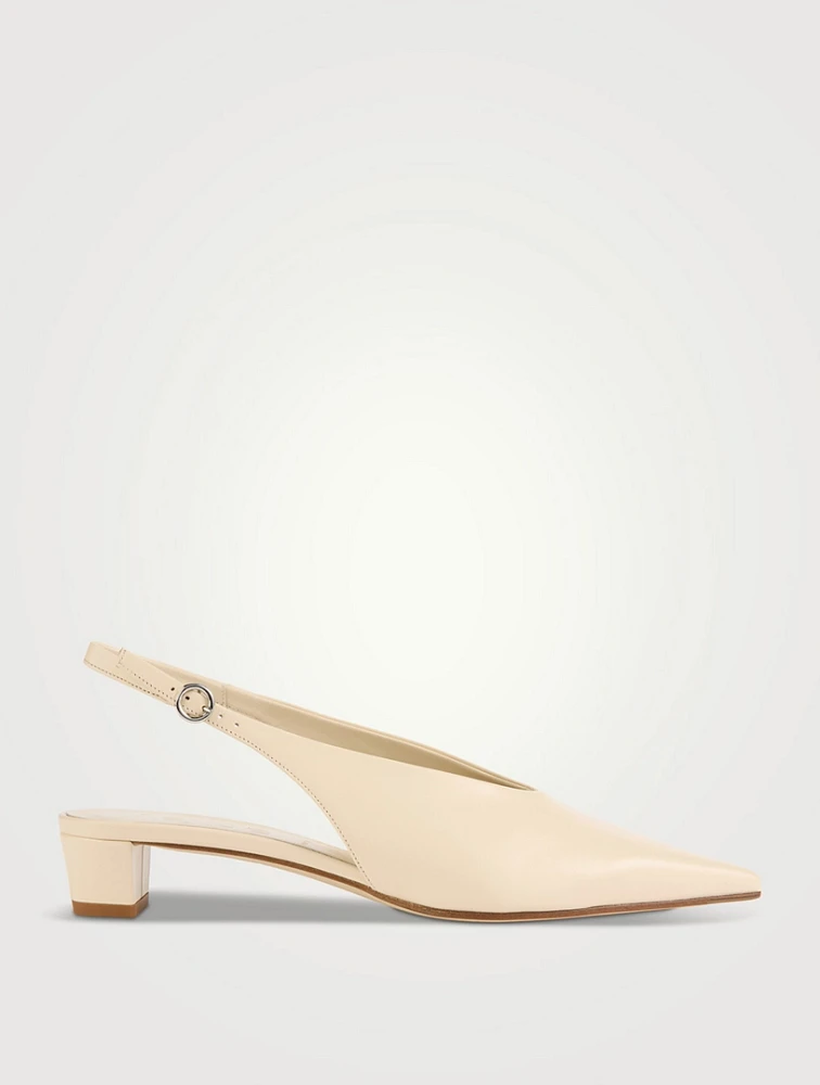 Clara Leather Slingback Pumps