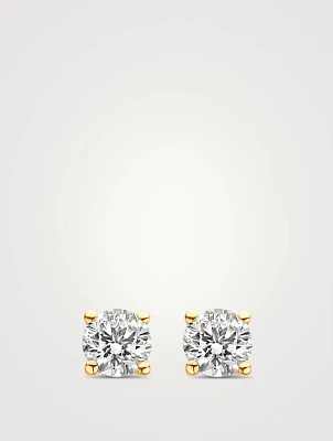 18K Gold Stud Earrings