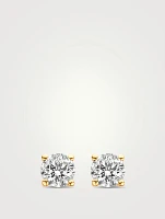 18K Gold Stud Earrings