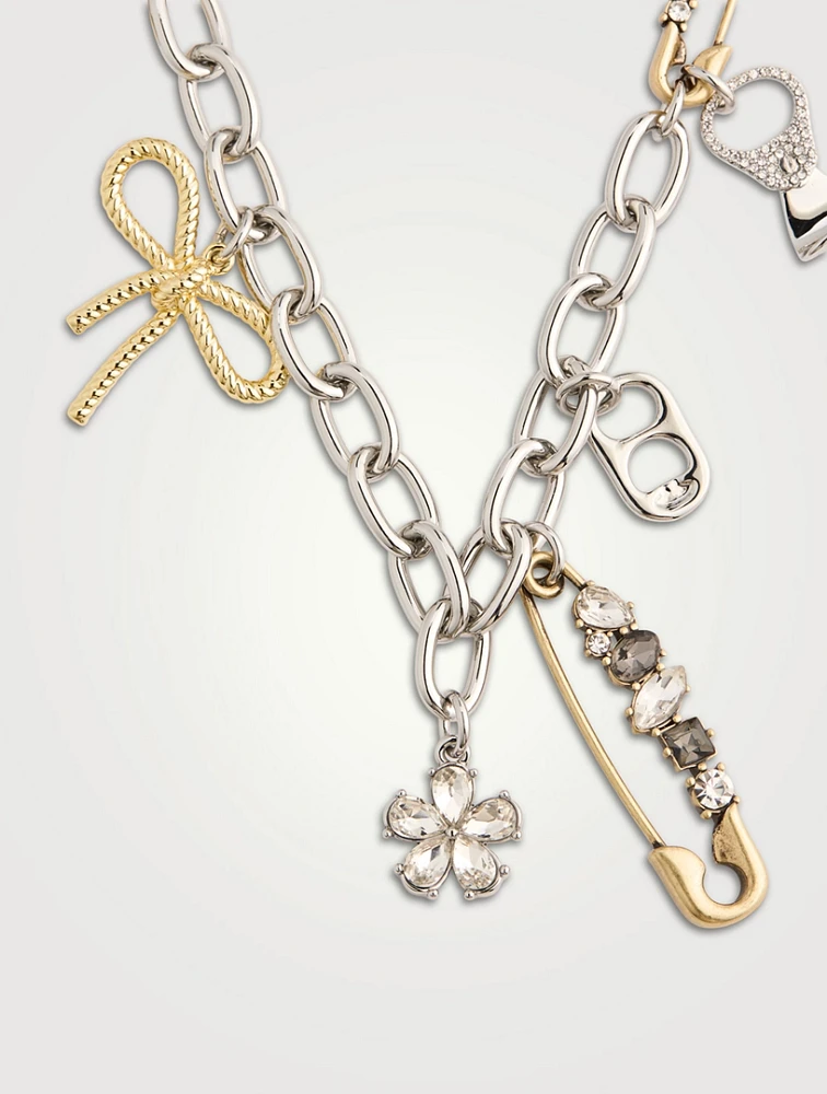 Grunge Glam Charm Necklace