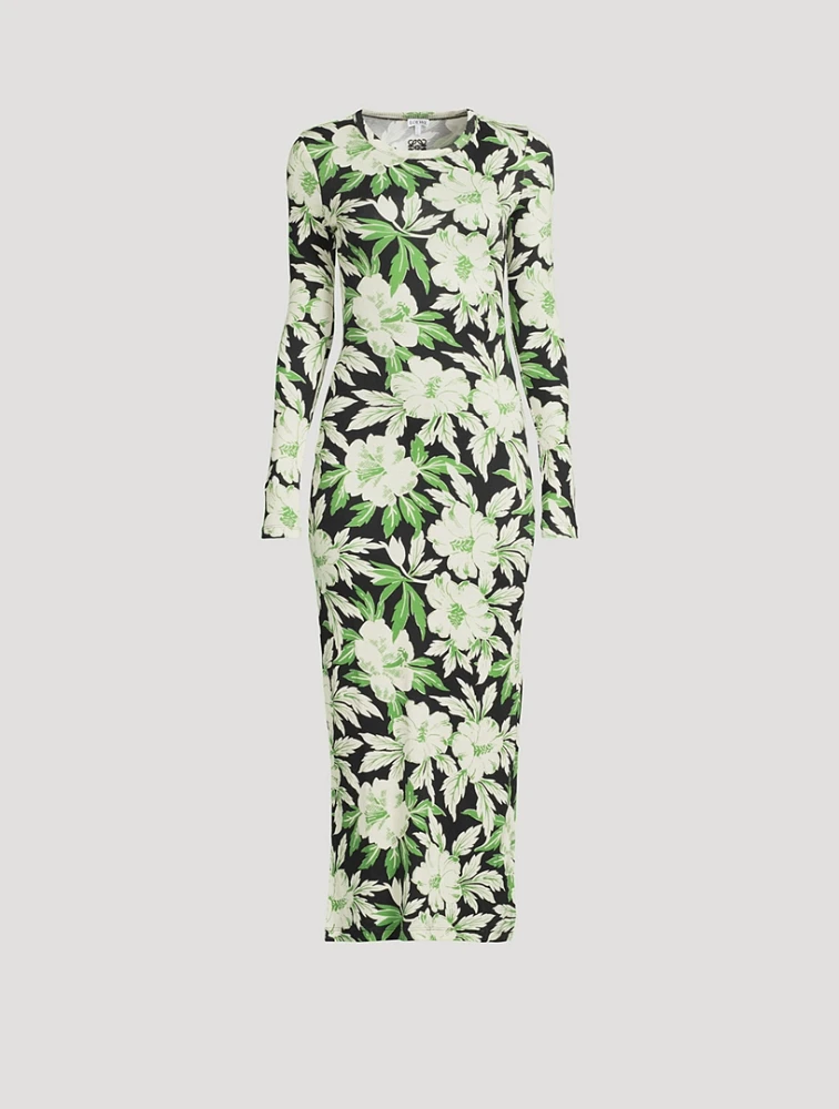 Maxi Dress Hibiscus Print