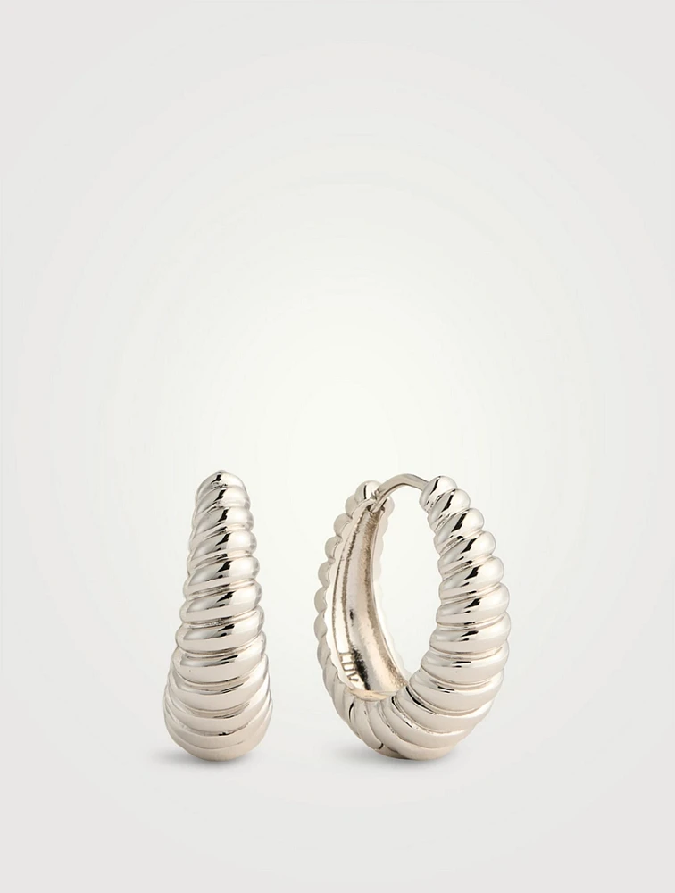 Ridged Marbella Hoop Earrings