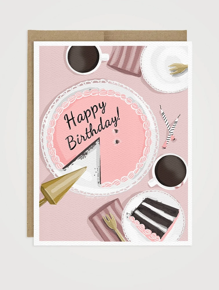 Happy Birthday Cake Greeting Card