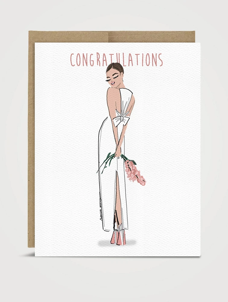 Bridal Bow Wedding Greeting Card