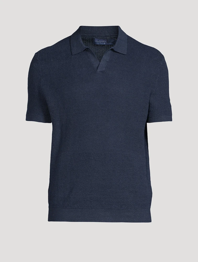 Linen Short-Sleeve Sweater
