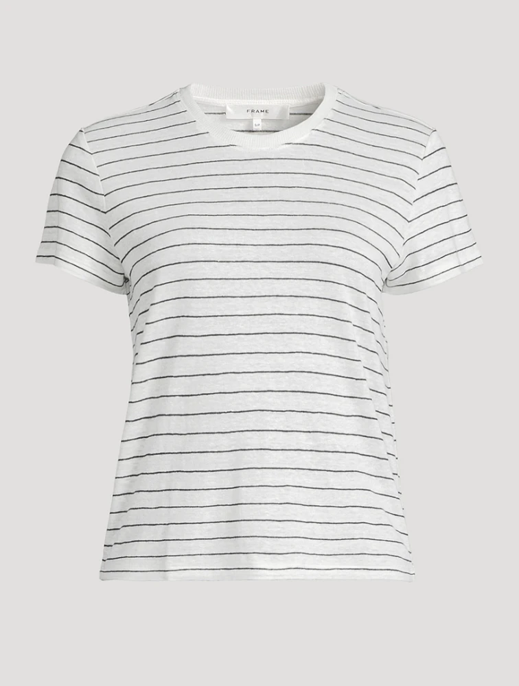 Linen Baby T-Shirt Stripe Print