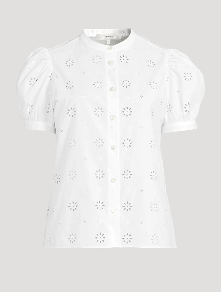 The Eyelet Gathered Shirt