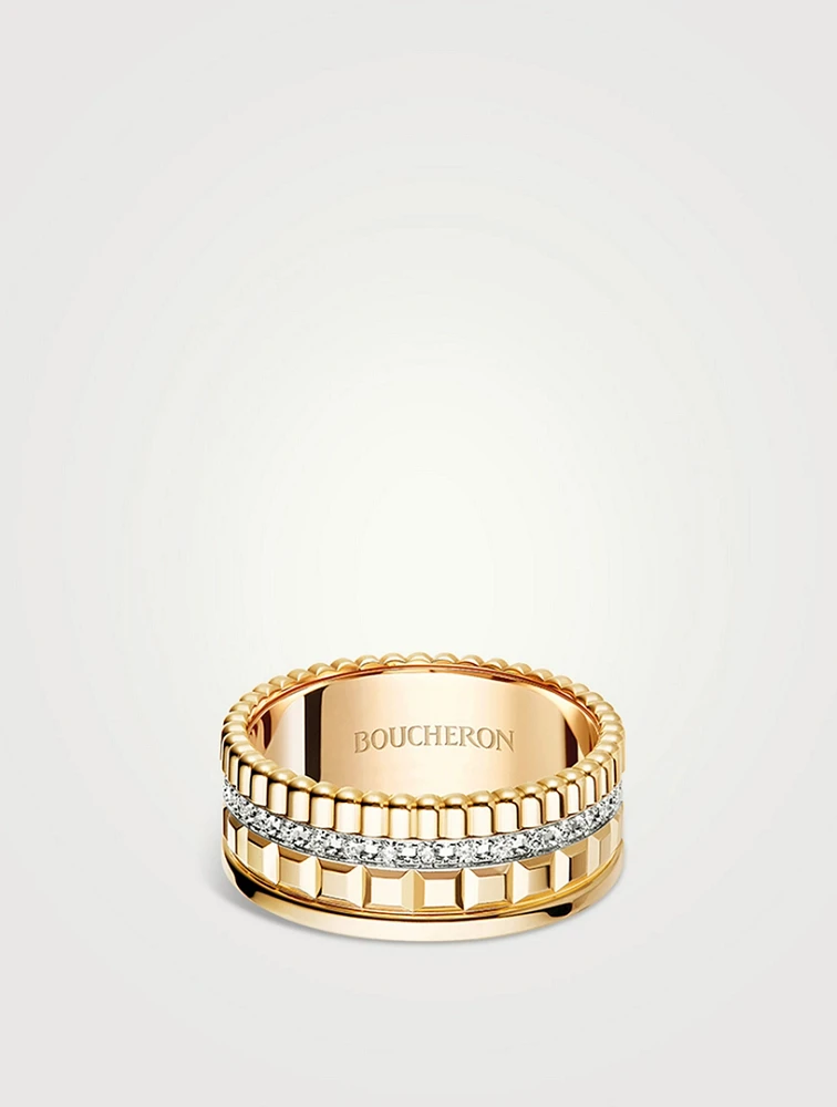 Quatre Radiant Edition Gold Ring With Diamonds