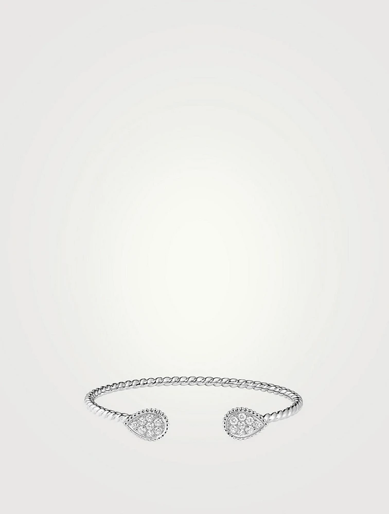 Serpent Bohème White Gold Double Motif Bracelet With Diamonds