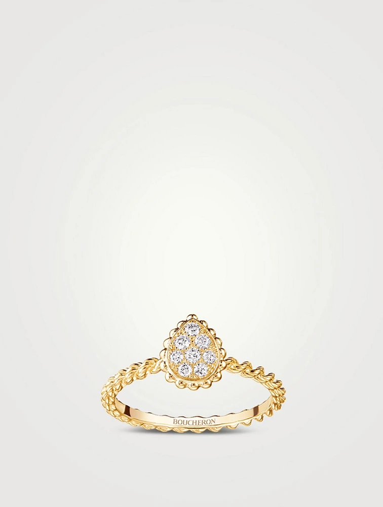 XS Serpent Bohème Gold Ring With Diamonds