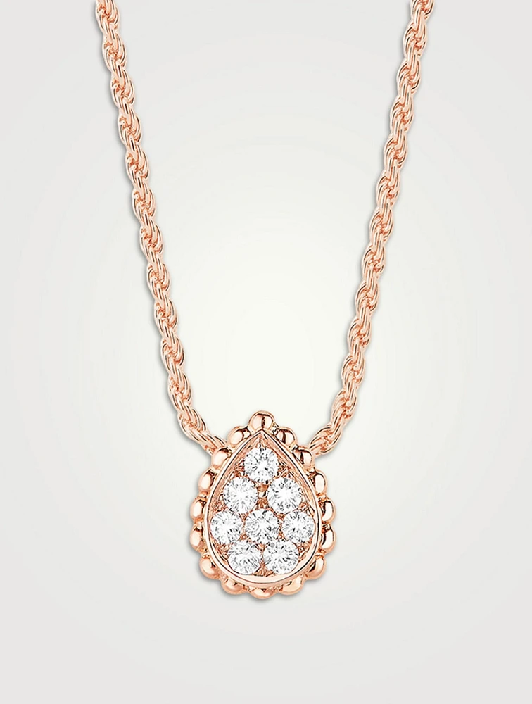 XS Serpent Bohème Rose Gold Pendant Necklace With Diamonds