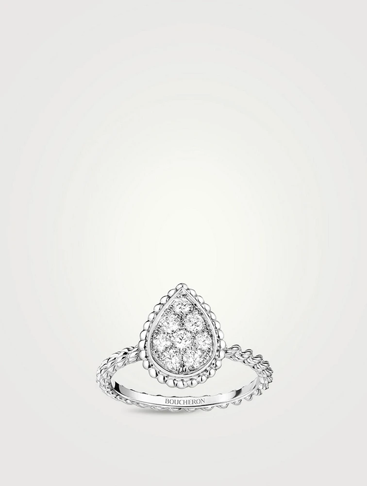 Small Serpent Bohème White Gold Ring With Diamonds