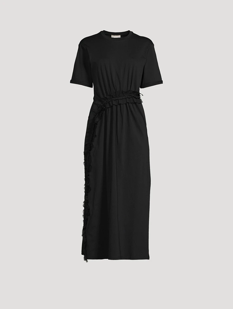 Lilia Ruffled T-Shirt Dress